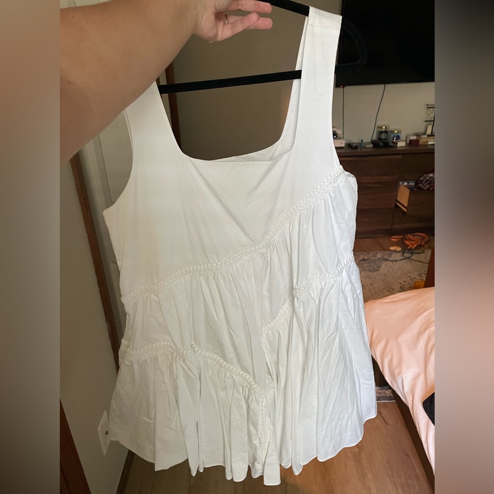 AJE White shift dress